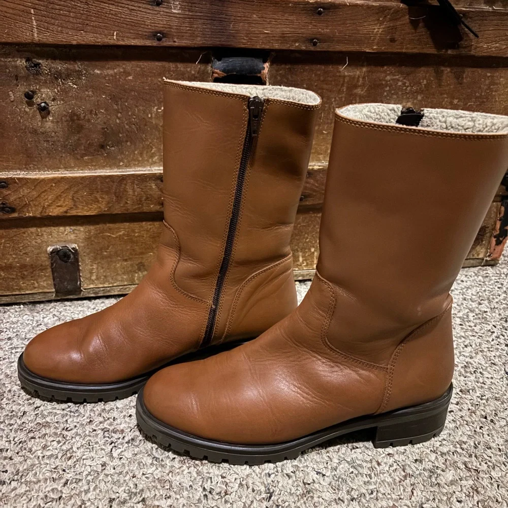 Lamica, Italian Leather, Sherpa Lined, Boots